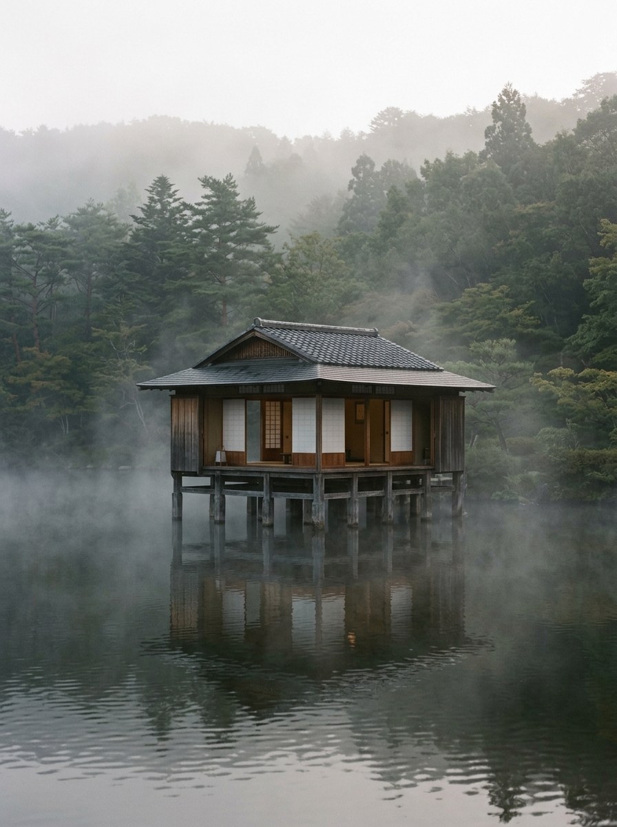 Tea House on Stilts, made with Nano Banana 2.1